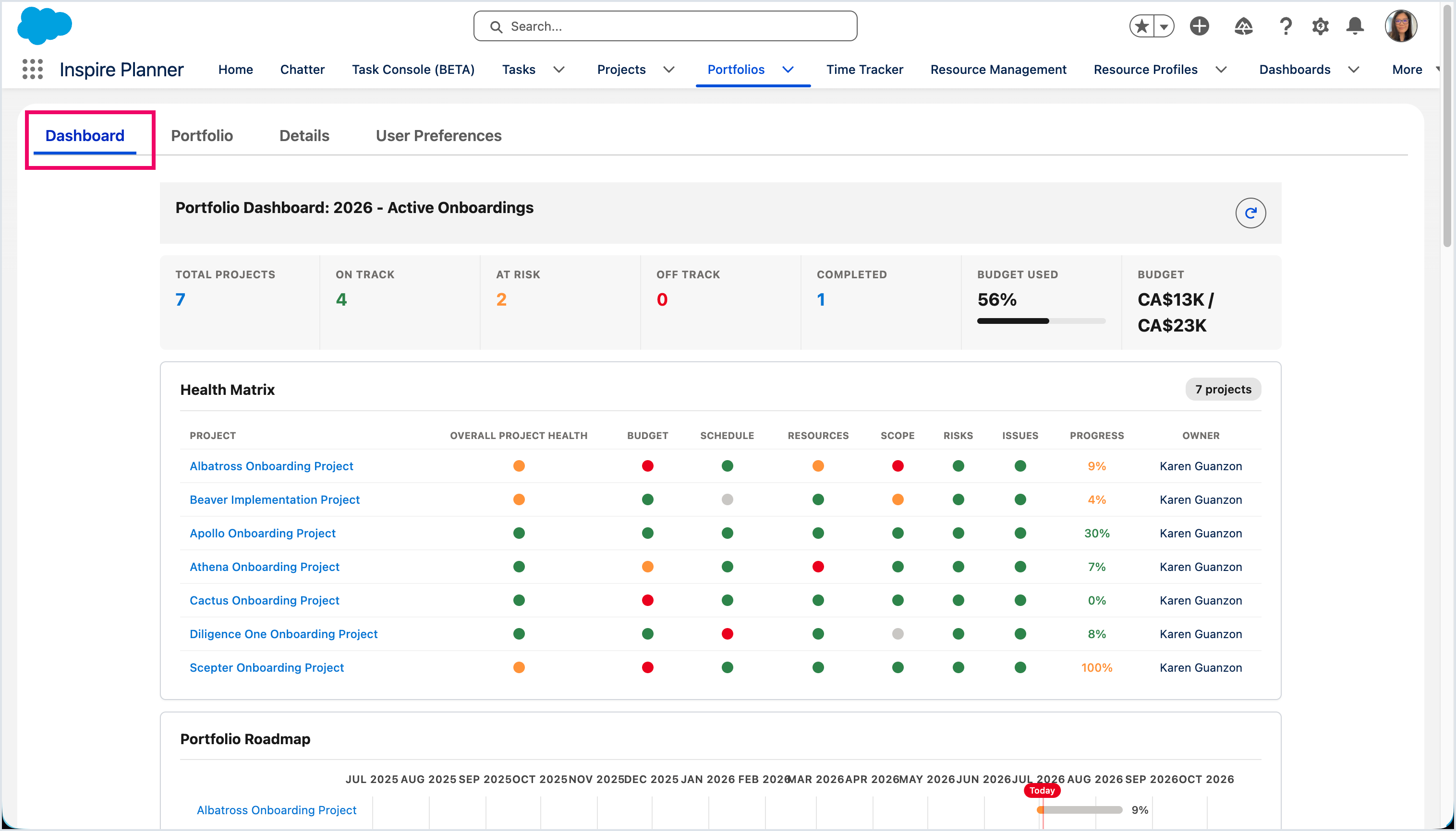 Portfolio Dashboard | Inspire Planner Help Center | Inspire Planner